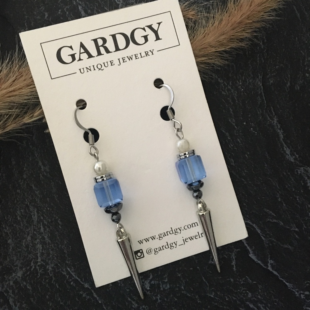 Handmade earrings blue